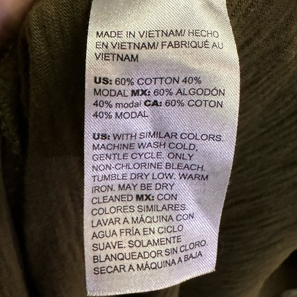 Chico's Maxi Dress Women's sz 1 Olive Green with POCKETS! - Picture 5 of 6